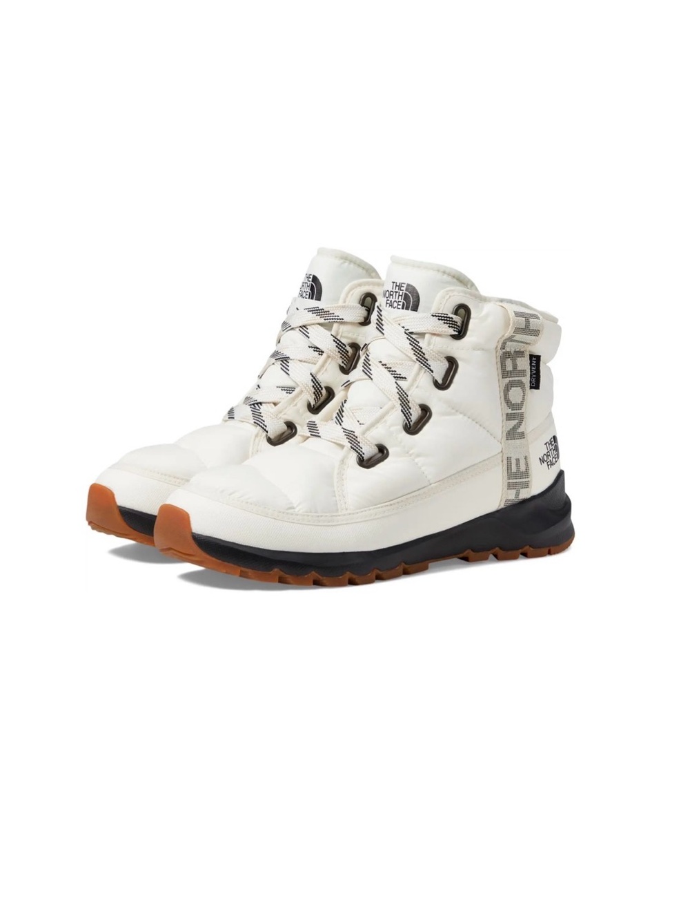 NEVER WORN - The North Face Thermoball Lace up Luxe WP - White Snow Boots